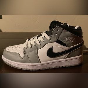 Brand new air Jordan mid light smoke grey sneakers